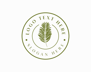 Organic Palm Leaf Logo