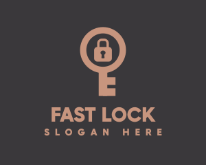 Minimalist Locksmith Key logo design