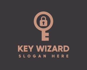 Minimalist Locksmith Key logo design