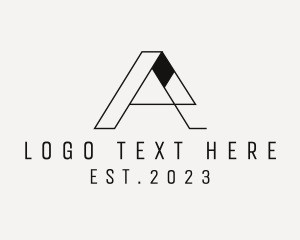 Minimalist Letter A Company logo design