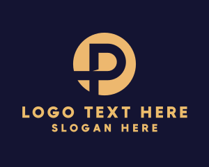 Modern Circle Letter P logo design