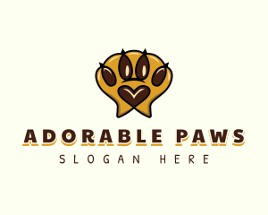 Pet Paw Print logo design