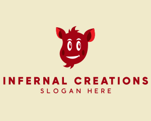 Cartoon Devil Face logo design