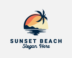 Palm Beach Sunset logo design