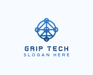 Developer Tech Circuitry logo design