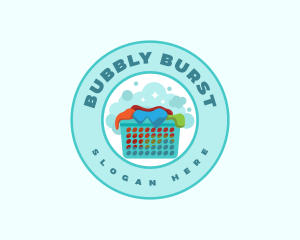 Clean Laundry Washer logo design