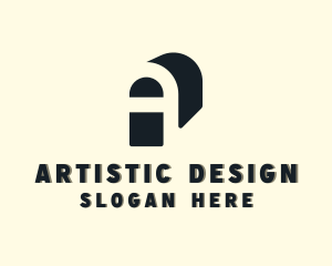 Arch Interior Designer Letter A logo design