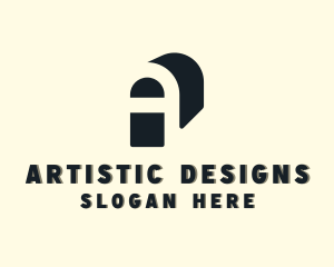 Arch Interior Designer Letter A logo design