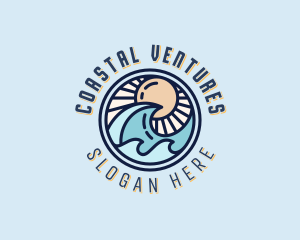 Ocean Waves Resort logo design