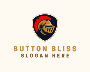 Gaming Spartan Helmet Armor logo design