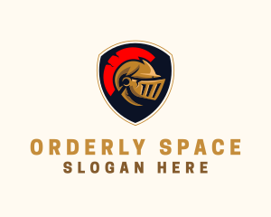 Gaming Spartan Helmet Armor logo design