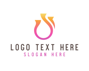 Engagement - Abstract Ring Jeweler logo design