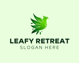 Weed Leaf Eagle logo design