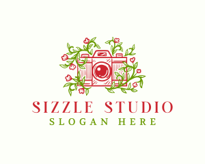 Floral Camera Studio logo design