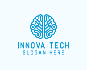 Circuit Tech Brain logo design