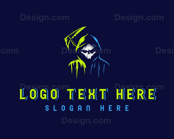 Skull Reaper Spooky Logo