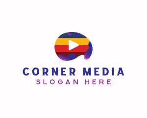 Colorful Media Player logo design