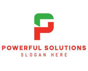 Modern Industrial Letter P logo design