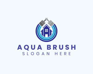 Home Improvement Paint Brush logo design