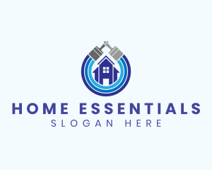 Home Improvement Paint Brush logo design