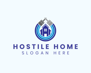 Home Improvement Paint Brush logo design