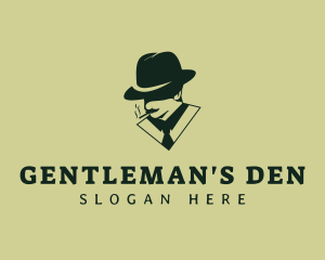 Smoking Gentleman Hat logo design