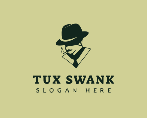 Smoking Gentleman Hat logo design