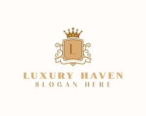 Luxury Crown Shield logo design