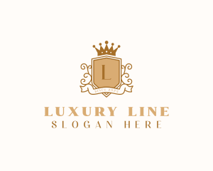 Luxury Crown Shield logo design