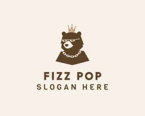 Grizzly Bear Crown logo design