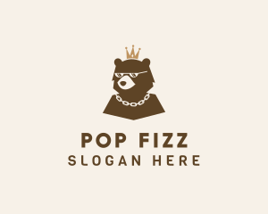 Grizzly Bear Crown logo design