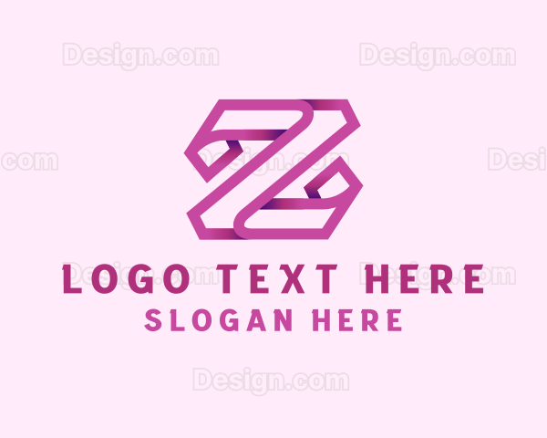 Gradient Ribbon Tech Logo