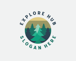 Pine Tree Forest logo design