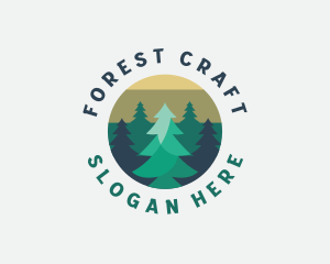 Pine Tree Forest logo design