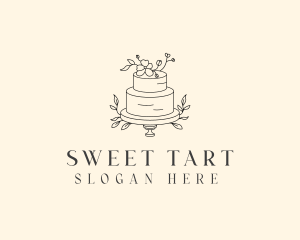 Wedding Floral Cake logo design