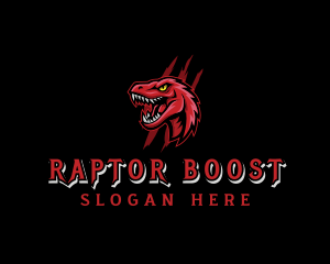 Jurassic Dinosaur Raptor logo