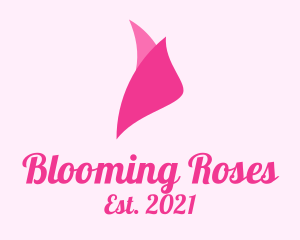 Pink Rosebud Petals logo design