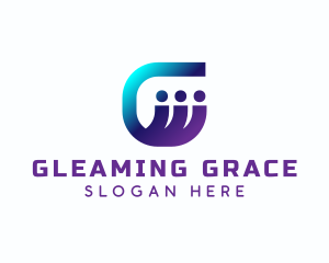 Modern Group Wave Letter G logo design