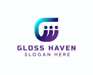 Modern Group Wave Letter G logo design