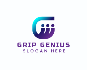 Modern Group Wave Letter G logo design