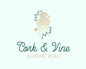 Vine Woman Beauty logo design