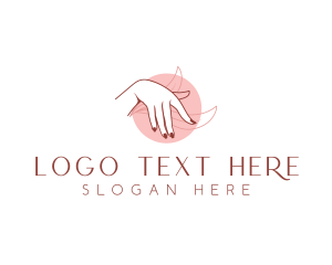 Woman Skincare Hand logo