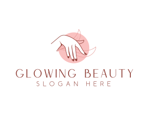 Woman Skincare Hand logo design