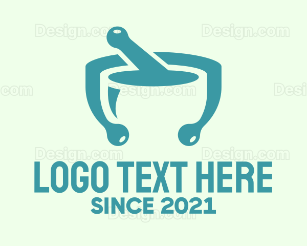 Teal Mortar & Pestle Logo