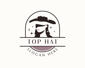 Woman Hat Fashion logo design