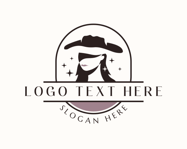 Woman Hat Fashion logo