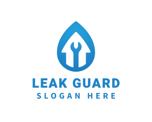 Water Drop House Repair logo design