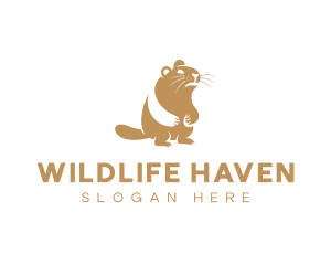 Beaver Wildlife Animal logo design