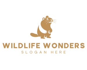 Beaver Wildlife Animal logo design