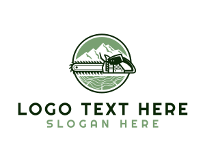 Chain Saw Lumberjack Logging logo